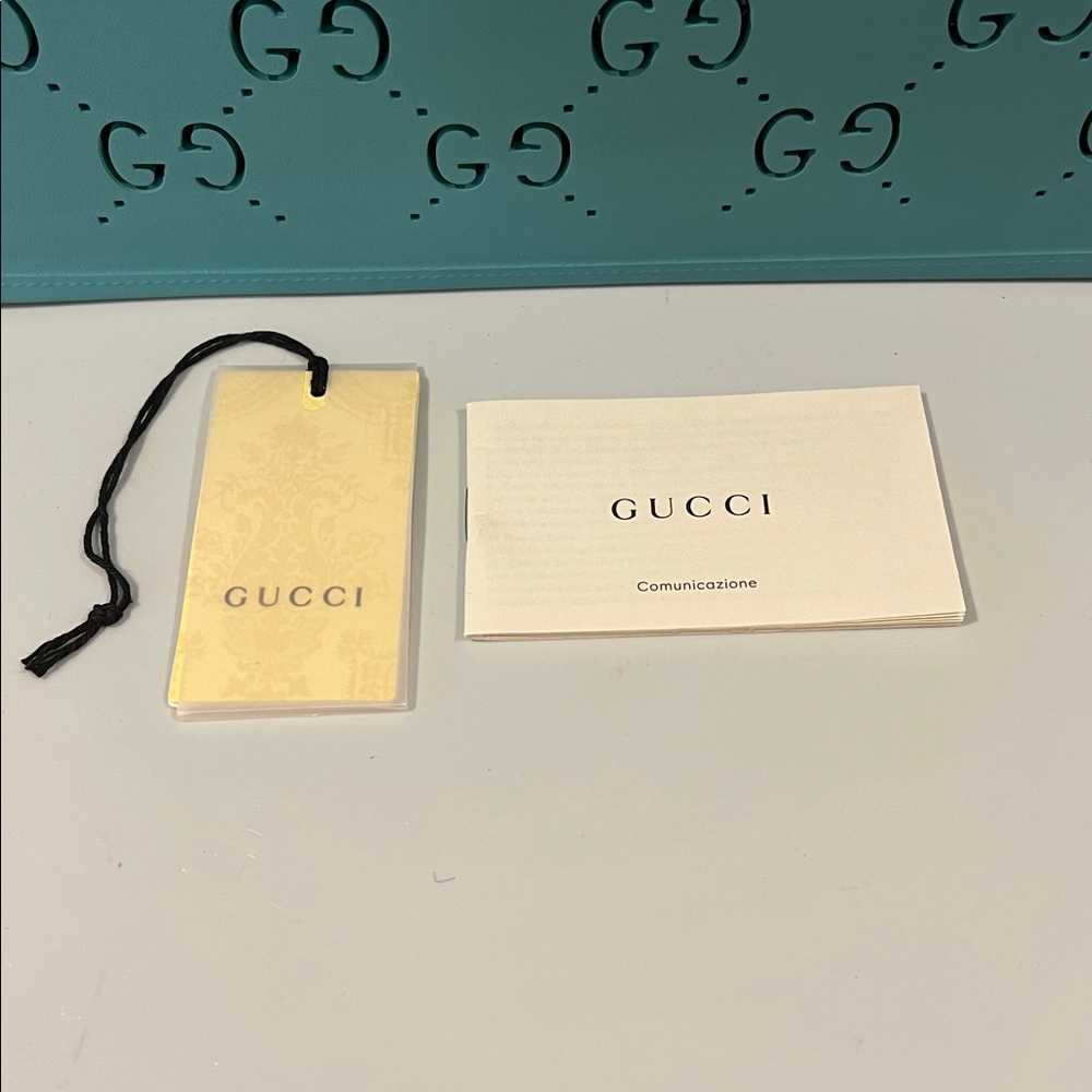 Gucci Blue Perforated Rubber Tote Bag with COA EUC - Picture 13 of 13